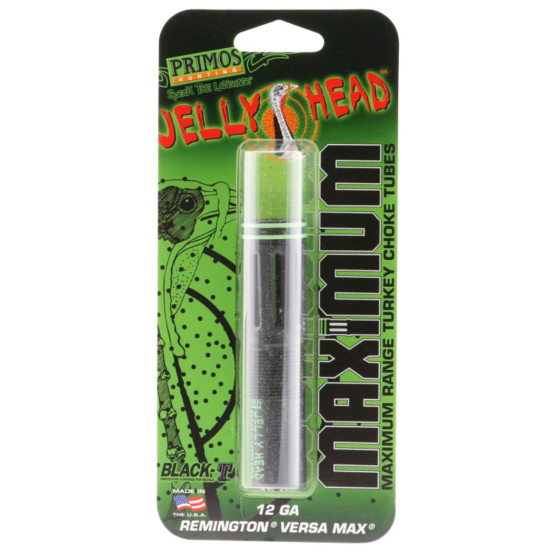 Primos 69410 JellyHead Maximum  Remington Versa Max 12 Gauge Turkey Ported Steel BlackT Coating