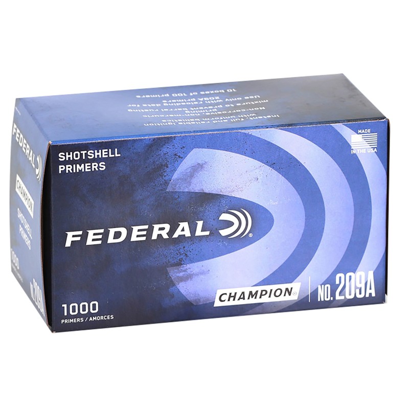 Federal 209A Champion Shotshell All Gauge Shotgun 1000 Per Box5 Case