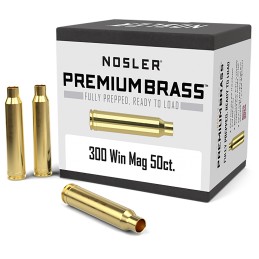 Nosler 10227 Premium Brass Unprimed Cases 300WinMag Rifle Brass 50Box