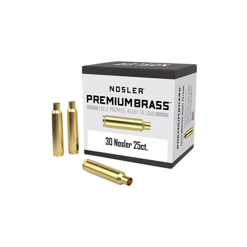 Nosler 10221 Premium Brass Unprimed Cases 30Nosler Rifle Brass 25Box