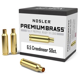 Nosler 44824 Premium Brass Unprimed Cases 6.5Creedmoor Rifle Brass 50Box