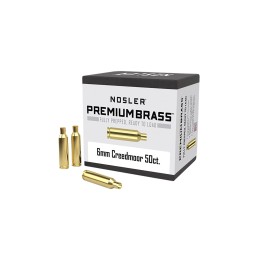 Nosler 10229 Premium Brass Unprimed Cases 6mmCreedmoor Rifle Brass 50Box