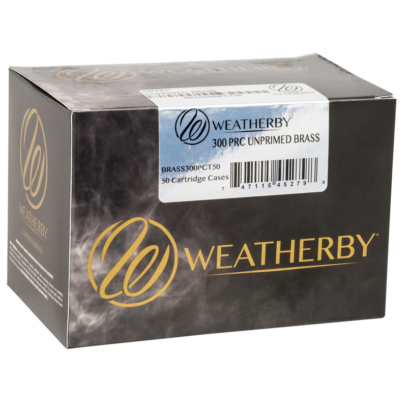 Weatherby BRASS300PCT50 Unprimed Cases  300PRC Rifle Brass 50Box