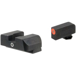 AmeriGlo GL5201 iDot Sight  Set for Glock  Green Tritium Orange Outline Front SightGreen Tritium Rear Sight