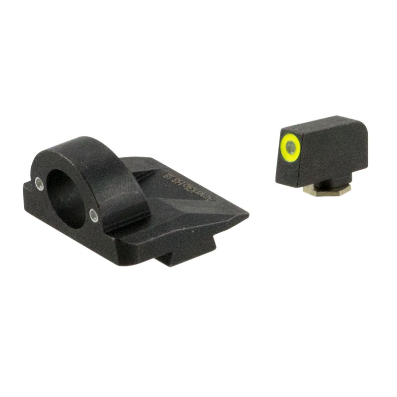 AmeriGlo GL5325 Ghost Ring Sight Set for Glock  Green Tritium LumiGreen Outline Front SightGreen Tritium Rear Sight