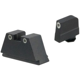 AmeriGlo GL349 Optic Compatible Sight Set for Glock  3XL Tall Green Tritium White Outline Front SightGreen Tritium White Outline