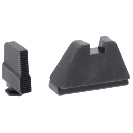 AmeriGlo GL507 Optic Compatible Sight Set for Glock  5XL Tall Serrated Front SightBlack Rear Sight