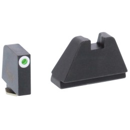 AmeriGlo GL482 Optic Compatible Sight Set for Glock  5XL Tall Green Tritium White Outline Front SightBlack Rear Sight