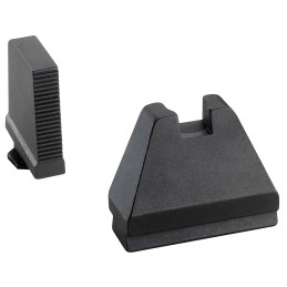 AmeriGlo GL808 Optic Compatible Sight Set for Glock  9XL Tall Serrated Front SightBlack Rear Sight