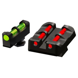 HiViz GLT178 Target Sight Set Glock Green Fiber Optic Front SightRed Fiber Optic Rear Sight