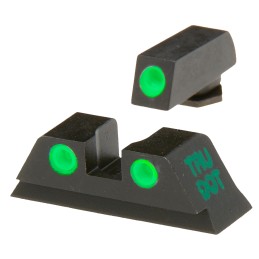 Meprolight USA 102203131 TruDot Adjustable Sights  Green Tritium White Outline Front SightGreen Tritium White Outline Rear Sight