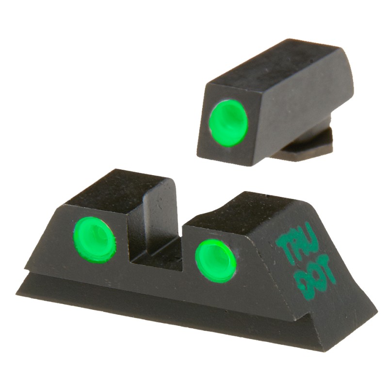 Meprolight USA 102203131 TruDot Adjustable Sights  Green Tritium White Outline Front SightGreen Tritium White Outline Rear Sight