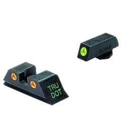 Meprolight USA 102223301 TruDot  Green Tritium White Outline Front SightOrange Tritium White Outline Rear Sight Glock 10 mm.45 A