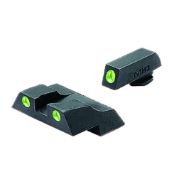 Meprolight USA 102263101 TruDot  Green Tritium White Outline Front SightGreen Tritium White Outline Rear Sight Glock 2627