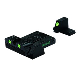 Meprolight USA 215163101 TruDot Adjustable Sights  Green Tritium White Outline Front SightGreen Tritium White Outline Rear Sight