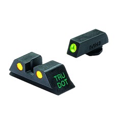 Meprolight USA 102243201 TruDot  Green Tritium White Outline Front SightYellow Tritium White Outline Rear Sight Glock 17192223