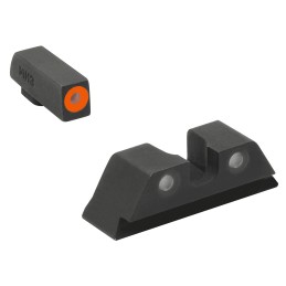 Meprolight USA 402243137 HyperBright  Green Tritium Orange Outline Front SightGreen Tritium Black Outline Rear Sight Glock 1717L