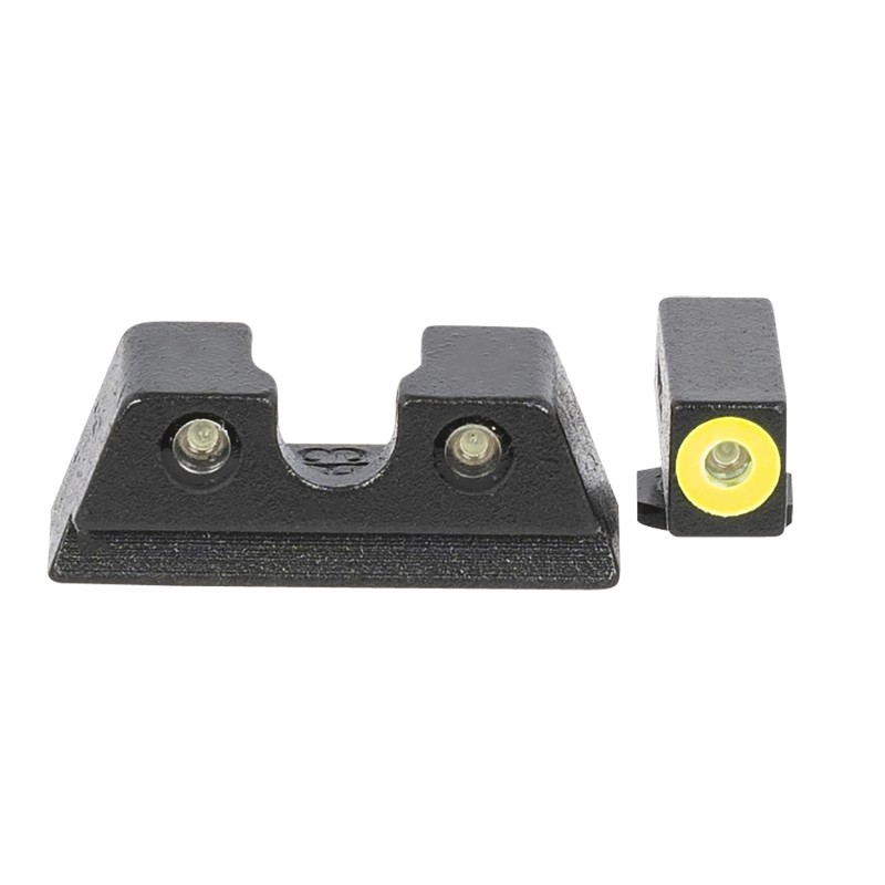 Meprolight USA 402203121 HyperBright  Green Tritium Yellow Outline Front SightGreen Tritium Black Outline Rear Sight Glock 4243