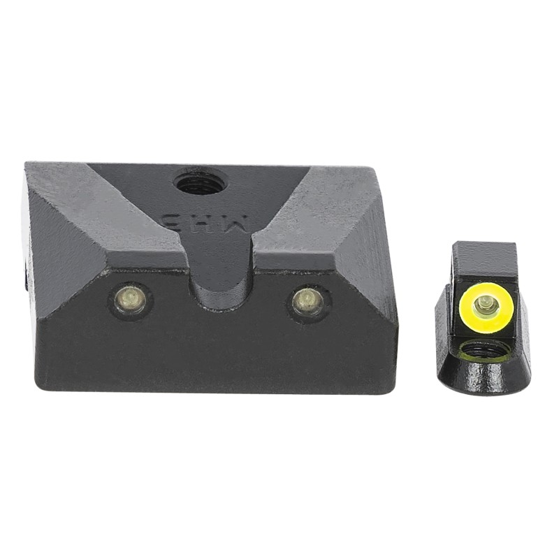 Meprolight USA 477873121 HyperBright  Green Tritium Yellow Outline Front SightGreen Tritium Black Outline Rear Sight CZ Shadow 2