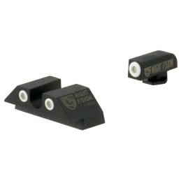 Night Fision GLK001007WGW Tritium Night Sights For Glock  Green Tritium White Outline Front Sight Green Tritium White Outline Re