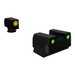 Rival Arms RA2A231G Night Sights for G42G43G48  Green Tritium Orange Outline Front SightGreen Tritium Black Outline Rear Sight