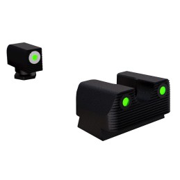 Rival Arms RA2B231G Night Sights for G42G43G48  Green Tritium White Outline Front SightGreen Tritium Black Outline Rear Sight