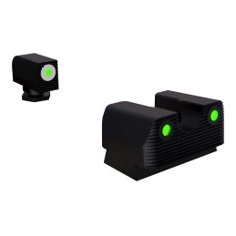 Rival Arms RA1B231G Night Sights for G17G19  Green Tritium White Outline Front SightGreen Tritium Black Outline Rear Sight