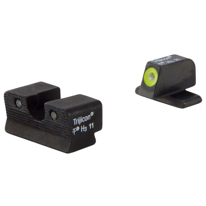 Trijicon 600751 HD Night Sights  GreenTritium Yellow Outline Front SightGreen Tritium Black Outline Rear Sight Springfield XDSXD