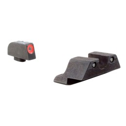 Trijicon 600538 HD Night Sights  GreenTritium Orange Outline Front SightGreen Tritium Black Outline Rear Sight Glock 1717L19 Sta