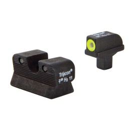 Trijicon 600514 HD Night Sights  GreenTritium Yellow Outline Front SightGreen Tritium Black Outline Rear Sight Colt 1911