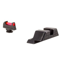 Trijicon 601029 Fiber Sights  RedFiber Optic Front SightBlackBlank Rear Sight Glock 424343X Small Frame