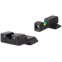 Trijicon 601110 DI Night Sight Set  GreenTritiumFiber Optic Front SightGreen Tritium Black Outline Rear Sight Smith  Wesson MP S