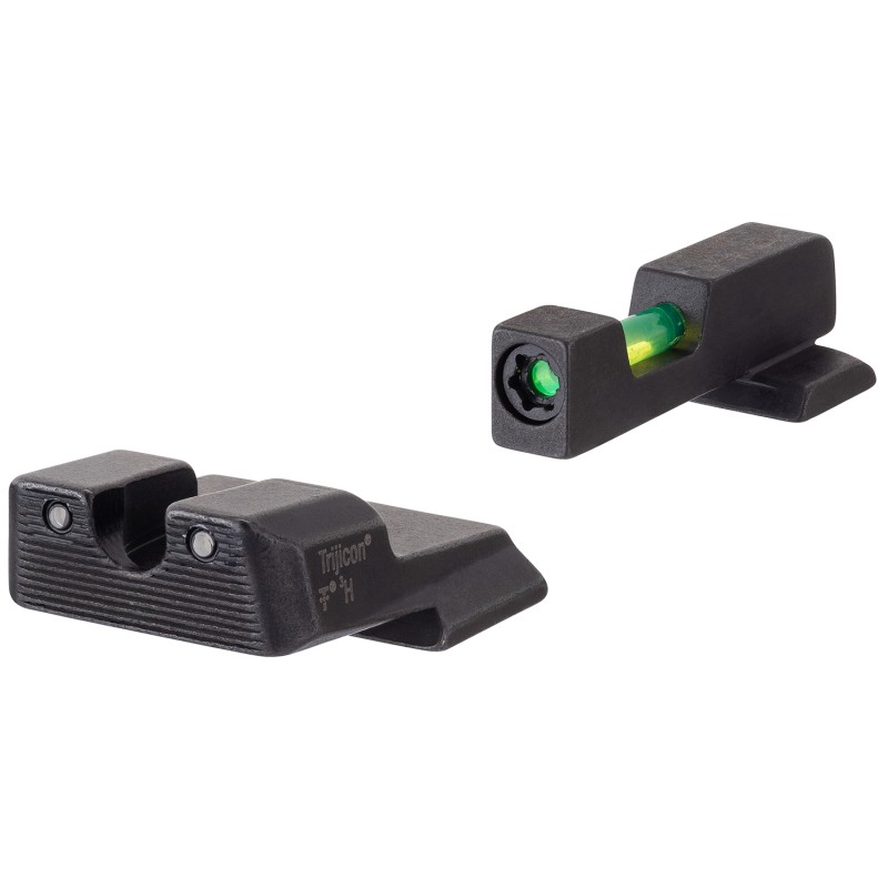 Trijicon 601110 DI Night Sight Set  GreenTritiumFiber Optic Front SightGreen Tritium Black Outline Rear Sight Smith  Wesson MP S