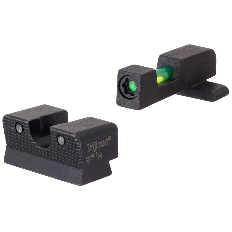 Trijicon 601116 DI Night Sight Set  GreenTritiumFiber Optic Front SightGreen Tritium Black Outline Rear Sight Springfield Armory