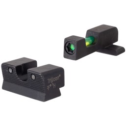 Trijicon 601118 DI Night Sight Set  GreenTritiumFiber Optic Front SightGreen Tritium Black Outline Rear Sight Springfield Armory