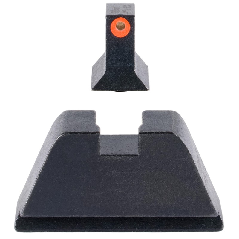 Trijicon GL201C601138 SuppressorOptic Height Sights  GreenTritium Orange Outline Front SightBlackBlank Rear Sight Glock 1717L192