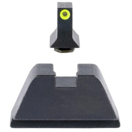 Trijicon GL201C601139 SuppressorOptic Height Sights  GreenTritium Yellow Outline Front SightBlackBlank Rear Sight Glock 1717L192