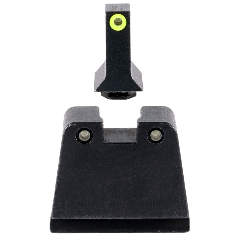 Trijicon GL243C601143 SuppressorOptic Height Sights  GreenTritium Yellow Outline Front SightGreenTritium Black Outline Rear Sigh