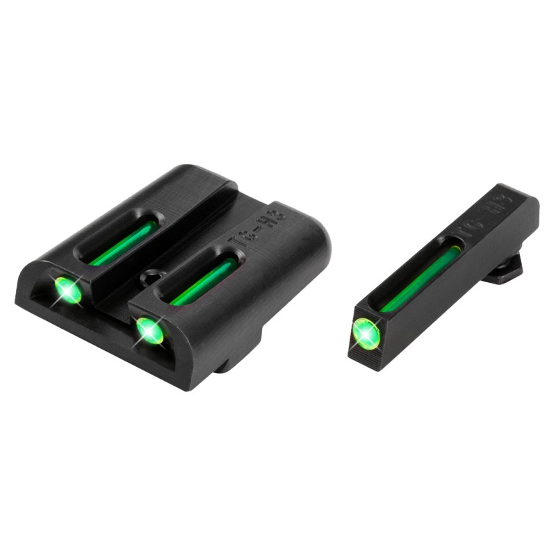 TruGlo TG131GT1 TFO  GreenTritiumFiber Optic Front SightGreenTritiumFiber Optic Rear Sight Glock Glock 1717L19