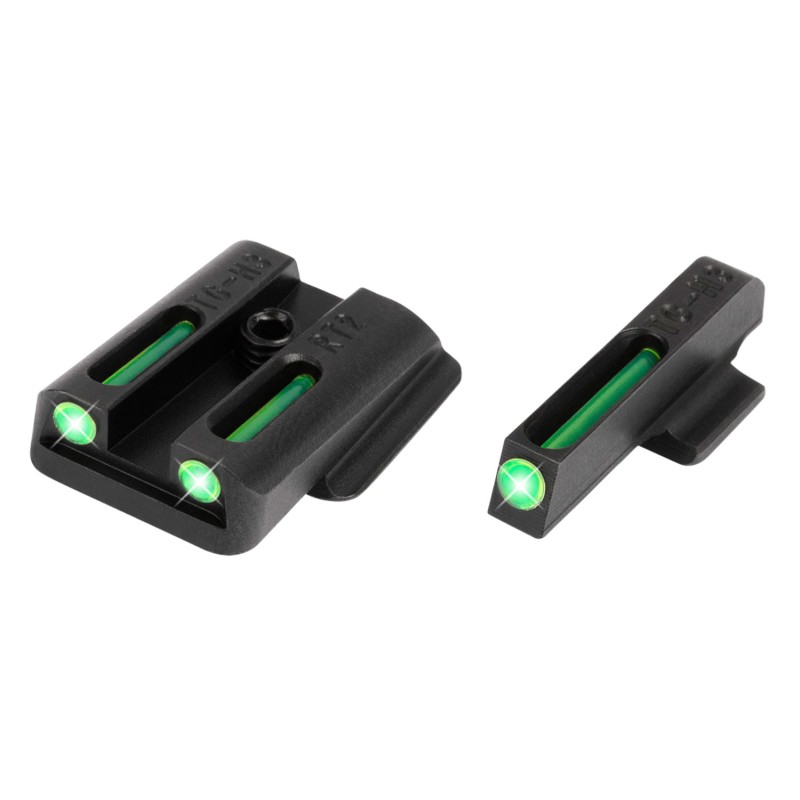 TruGlo TG131RT2 TFO  GreenTritiumFiber Optic Front SightGreenTritiumFiber Optic Rear Sight Ruger LC99S380