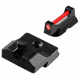 TruGlo TGTG132MP FiberOptic Pro  RedFiber Optic Front SightBlackBlank Optic Rear Sight Smith  Wesson MP