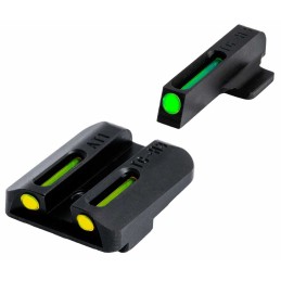 TruGlo TGTG131NT1Y TFO  GreenTritiumFiber Optic Front SightYellowTritiumFiber Optic Rear Sight 1911 Government