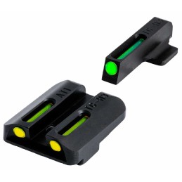 TruGlo TGTG131ST1Y TFO  GreenTritiumFiber Optic Front SightYellowTritiumFiber Optic Rear Sight Sig Sauer PSeries 8 Front8 Rear