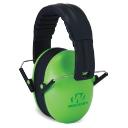 Walkers GWPFKDMLG Baby  Kids Folding Muff 23 dB Over the Head Lime GreenBlack Polymer