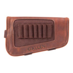 Allen 8517 New Castle Buttstock Cartridge Carrier Brown Leather 7rd Rifle Buttstock Mount