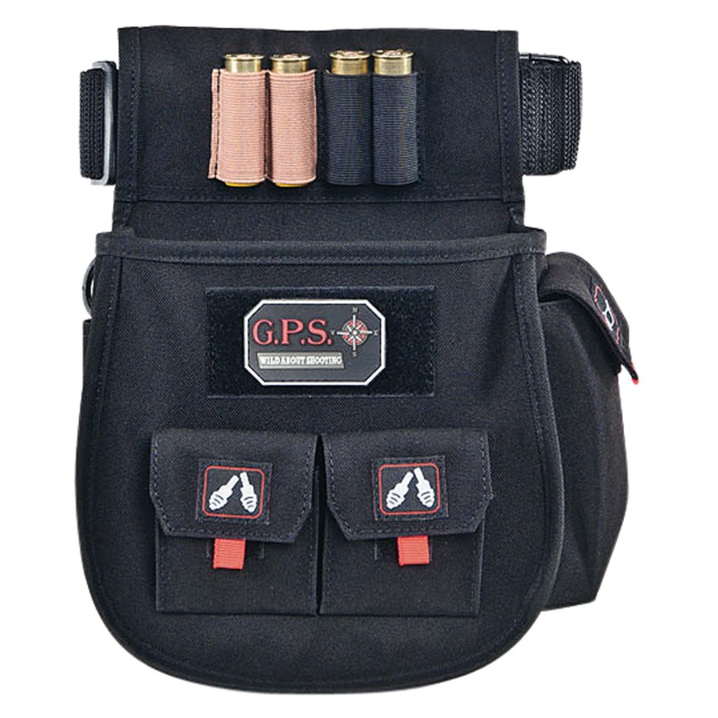 GPS Bags 1094CSP Deluxe Double Shotshell Pouch Black Polyester Waist Mount 3052 Belt