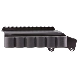 TacStar 1081035 Sidesaddle Rail Mount  Remington 87011001187 12 Gauge 6rds Black Polymer wAluminum Mounting Plate