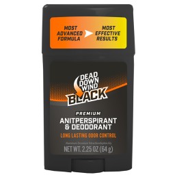 Dead Down Wind 1235 Antiperspirant  Deodorant Black Premium Odor Eliminator 2.25 oz Stick