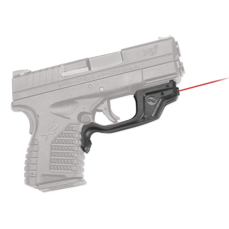 Crimson Trace 0137601 Laserguard  5mW Red Laser with 633nM Wavelength  50 ft Range Black Finish for Springfield XDS Except Mod2 