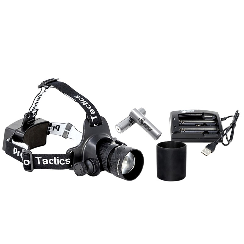 Predator Tactics 97457 The Lantern Headlamp Kit GreenWhite LED Bulb Matte Black 300 yds Distance